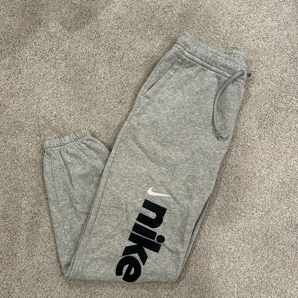 Nike Sweatpants, Small, Grey with Black Nike Letters - Picture 2 of 2